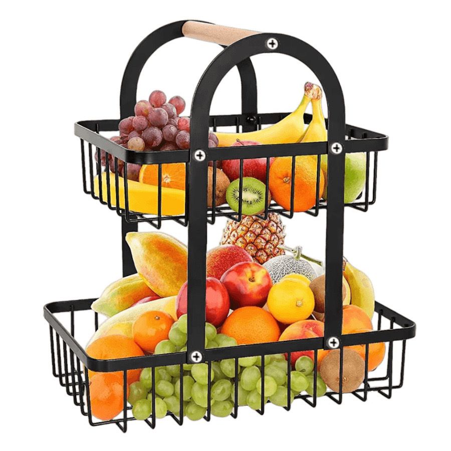 HoldPro™ - Cesta de frutas dos niveles metálica