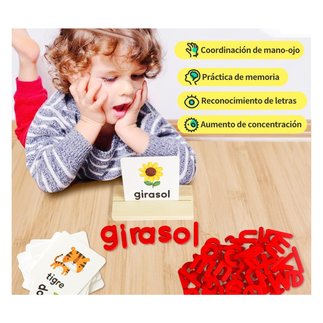 Learnow™ - Juego de Ortografía Madera Infantil