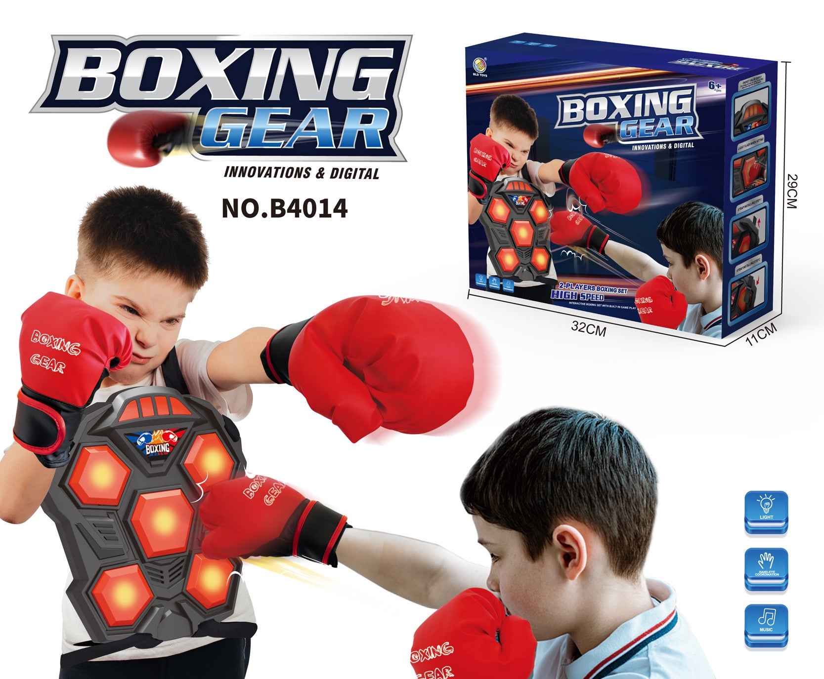 BoxingGear™ - Juguete de boxeo con sonidos