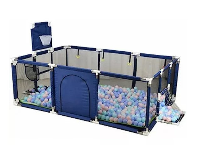 PlayFun™ - Corral Seguridad Bebés Con Aro De Básquet